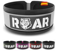 Roar® Cinturón Lumbar Gimnasio, Cinturon Gimnasio Hombre y Mujer, Cinturon Halterofilia, Powerlifting, Levantamiento Peso, Musculacion, Cinturon Gym Hombre, Cinturon Pesas (Gris, L)