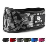 Roar® Cinturón Lumbar Gimnasio, Cinturon Gimnasio Hombre y Mujer, Cinturon Halterofilia, Powerlifting, Levantamiento Peso, Musculacion, Cinturon Gym Hombre, Cinturon Pesas