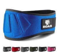Roar® Cinturón musculación para Entrenamiento de Levantamiento de Peso Powerlifting Halterofilia Pesas Gimnasio (Azul, XS)