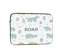 Roar Dino - Funda para portátil de 15 pulgadas con diseño de dinosaurio para mujeres y hombres, resistente al agua, bolsa de transporte para computadora de negocios, a prueba de golpes