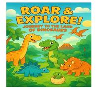 Roar & Explore! Journey to the Land of Dinosaurs-Coloring book