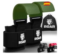 Roar® Ganchos de Metal para Levantamiento de Peso con Barra, Agarres para Gym, Agarraderas Gimnasio, Agarre Gimnasio, Correas de Agarre Gimnasio, Weightlifting Hooks, Straps