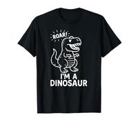 Roar I'm a Dinosaur Cartoon - Divertido dibujo de dinosaurio T-Rex Camiseta