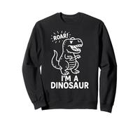 Roar I'm a Dinosaur Cartoon - Divertido dibujo de dinosaurio T-Rex Sudadera