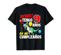 Roar Tengo 9 Años Es Mi Cumpleaños Dinosaurio Camiseta