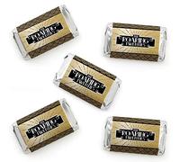 Roaring 20's - Mini Candy Bar Wrapper pegatinas - 1920s Art Deco Jazz Party pequeño Favors - 2020 Año Nuevo Fiesta - 40 unidades