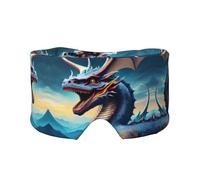 Roaring Dragon - Antifaz ajustable para dormir y orejeras, diadema unisex para dormir de lado (26.8 x 4.3 pulgadas), cubierta cómoda para viajes en interiores y exteriores, para yoga