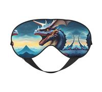 Roaring Dragon - Antifaz reversible de poliéster para dormir con correa ajustable para máxima comodidad y bloqueo de luz
