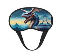 Roaring Dragon - Máscara de dormir de satén con borde negro para una comodidad óptima y bloqueo de la luz