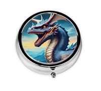 Roaring Dragona - Caja de medicina pequeña de tres compartimentos que se puede colocar en tu bolsillo o bolso y puede almacenar vitaminas.