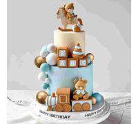Roaring Good Time bolas azules oso decoracion de tarta babybear babyshower cake topper osos tren decoracion de tarta babyshower cumpleaños decoracion de tarta
