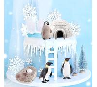 Roaring Good Time buenos tiempos pingüino cake topper productos para fiestas de pingüinos productos para fiestas infantiles de pingüinos decoración de cumpleaños de pingüinos congelados