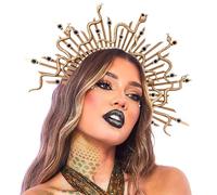 Roaring Good Time diadema de medusa tocado de medusa corona de serpientes corona de medusa adultos disfraces de medusa para mujer atrezzo para sesión de fotos de cumpleaños