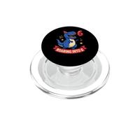 Roaring Into 6 Dinosaurio T Rex 6º Cumpleaños Niños Niños Seis PopSockets PopGrip para MagSafe