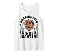 Roaring Into Kindergarten Tiger Funny Boys 1er día de Escuela Camiseta sin Mangas