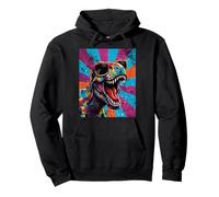 Roaring T Rex Colorful Pop Art Dinosaur Graphic Kids Boys Sudadera con Capucha