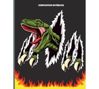 Roaring T-Rex Composition Notebook: College Ruled Journal for Students, Cool Dinosaur Notebook for Boys Teens & Kids, 7.5 x 9.25 in, 120 Pages