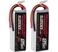 RoaringTop 5200mAh 5S 25C 18.5V RC Lipo Batería con 4 mm Bullet Wire (sin enchufe) para modelo F3A