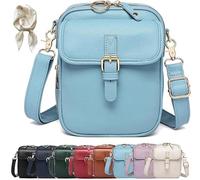 Roarrave Crossbody Leather Bag, Collaboraten1 Crossbody Leather Bag, Anti-Theft Retro Design, Large Capacity (Blue B)