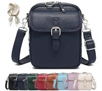 Roarrave Crossbody Leather Bag, Collaboraten1 Crossbody Leather Bag, Anti-Theft Retro Design, Large Capacity (Blue A)