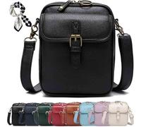 Roarrave Crossbody Leather Bag, Collaboraten1 Crossbody Leather Bag, Fashion, Leisure, Vintage Anti-Theft (Black)