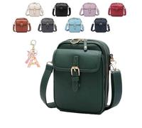 Roarrave Crossbody Leather Bag,Large capacity shoulder bag,Women's Anti-theft Crossbody Bag,Matched with a variety of clothes (Green)