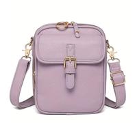 Roarrave Crossbody Leather Bag, New Crossbody Leather Bag for Women, Anti-Theft Retro Design, Large Capacity (light purple)