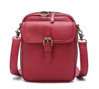 Roarrave Crossbody Leather Bag, New Crossbody Leather Bag for Women, Anti-Theft Retro Design, Large Capacity (wine red)