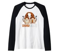 Roarsome Funny Garden Gnomes Graphic For Women Cute Tiger Camiseta Manga Raglan