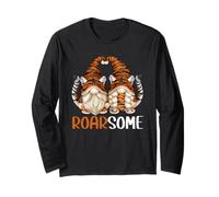 Roarsome Funny Garden Gnomes Graphic For Women Cute Tiger Manga Larga