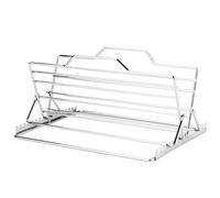 Roasting Rack - Adjustable V Shaped Turkey Tray, Stainless Steel Roaster Stand, Food Grade Metal Alloy, Foldable Vertical Support, Consistent Heat Circulation Apparatus for Cooking