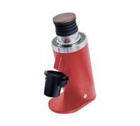 ROASTLY DF64 Kaffeemühle Gen 2 II V2.7, Famosa White Label, Molinillo de café eléctrico de dosis única, Prácticamente sin retención (Rojo)
