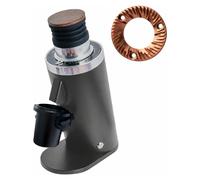 ROASTLY DF64 Red Ti Molinillo de Café Gen 2 II V2.7, Famosa Marca Blanca, Molinillo de Café Eléctrico de Dosis Única, Casi Sin Retención (Gris)