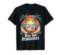 Roatan Honduras Sloth Beach Sunset Vibes Camiseta