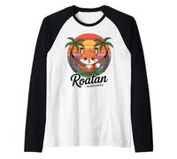 Roatan Red Fox, Roatan Honduras Fox, Roatan Camiseta Manga Raglan