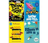 Rob Biddulph Collection 4 Books Set (Draw With Rob, Show and Tell, Odd Dog Out, Blown Away)