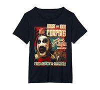 Rob Zombie Captain Spaulding Museum Camiseta, Mujer Tallas Grandes, Negro, 6XL Grande