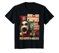 Rob Zombie Captain Spaulding Museum Camiseta, Niños, Negro, 3 años