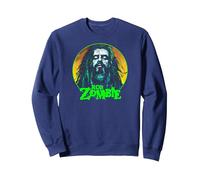 Rob Zombie Circle Face Sudadera, Unisex para Adultos, Azul Marino, M