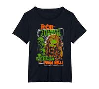 Rob Zombie Pure Terror Camiseta, Mujer Tallas Grandes, Negro, 3XL Grande