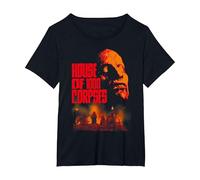 Rob Zombie Title Fire V2 Camiseta, Mujer Tallas Grandes, Negro, 3XL Grande
