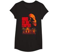 Rob Zombie Title Fire V2 Camiseta, Niñas, Negro, M