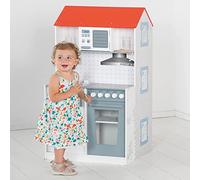 roba 2 en 1: Casa de muñecas reversible y cocina para niños, gran casa de juego y cocina de juego en uno solo para niños y niñas