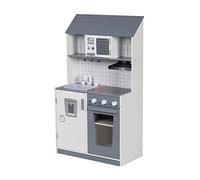 Roba 480227 cocina infantil lacada, que incluye horno, fregadero, grifo, microondas, fogones, cocina multicolor