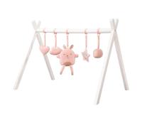 roba Arco de Juego para bebé de Madera, Juguete para Gimnasio y montessorie con Colgante roba Style - Centro de Actividades y Trapecio de Juego a Partir de 3 Meses - Rosa
