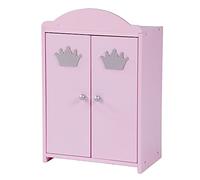 roba Armario para Muñeca Princesa Sophie con Barra de Colgar y Estante - Vestidor para Muñecas - A Partir de 18 Meses - Rosa