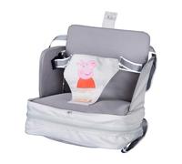 roba Asiento Elevador Peppa Pig - Asiento Inflable con Paneles Laterales Elevados - Asiento Elevador Móvil para Niñas y Niños - Para Casa y Llevar - Gris/Rosa