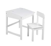 Roba - Atril escolar con silla, mesa de escritorio infantil, juego de silla, soporte con tablero plegable con amortiguadores para niños y niñas, con ranuras fresadas para colocar lápices