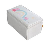 roba Banco Infantil Peppa Pig - Taburete con Almacenamiento para Niñas y Niños a Partir de 18 Meses - Capacidad de Carga de hasta 60 kg - Silla Acolchado Rectangular - Beige/Rosa