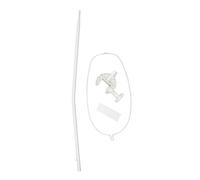 roba Barra de Cielo con Abrazadera para Dosel de Cuna - Soporte Universal para Dosel en Blanco - Accesorios para Cama de Bebé - Aprox. 150 cm de Alto/Redonda